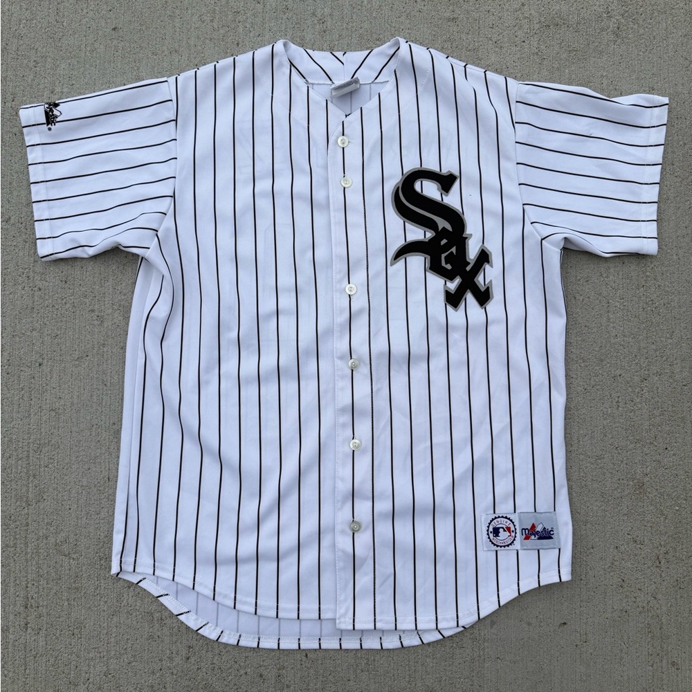 Vintage Majestic Chicago White Sox Ordonez #30 Pinstripe Jersey USA - Mens L